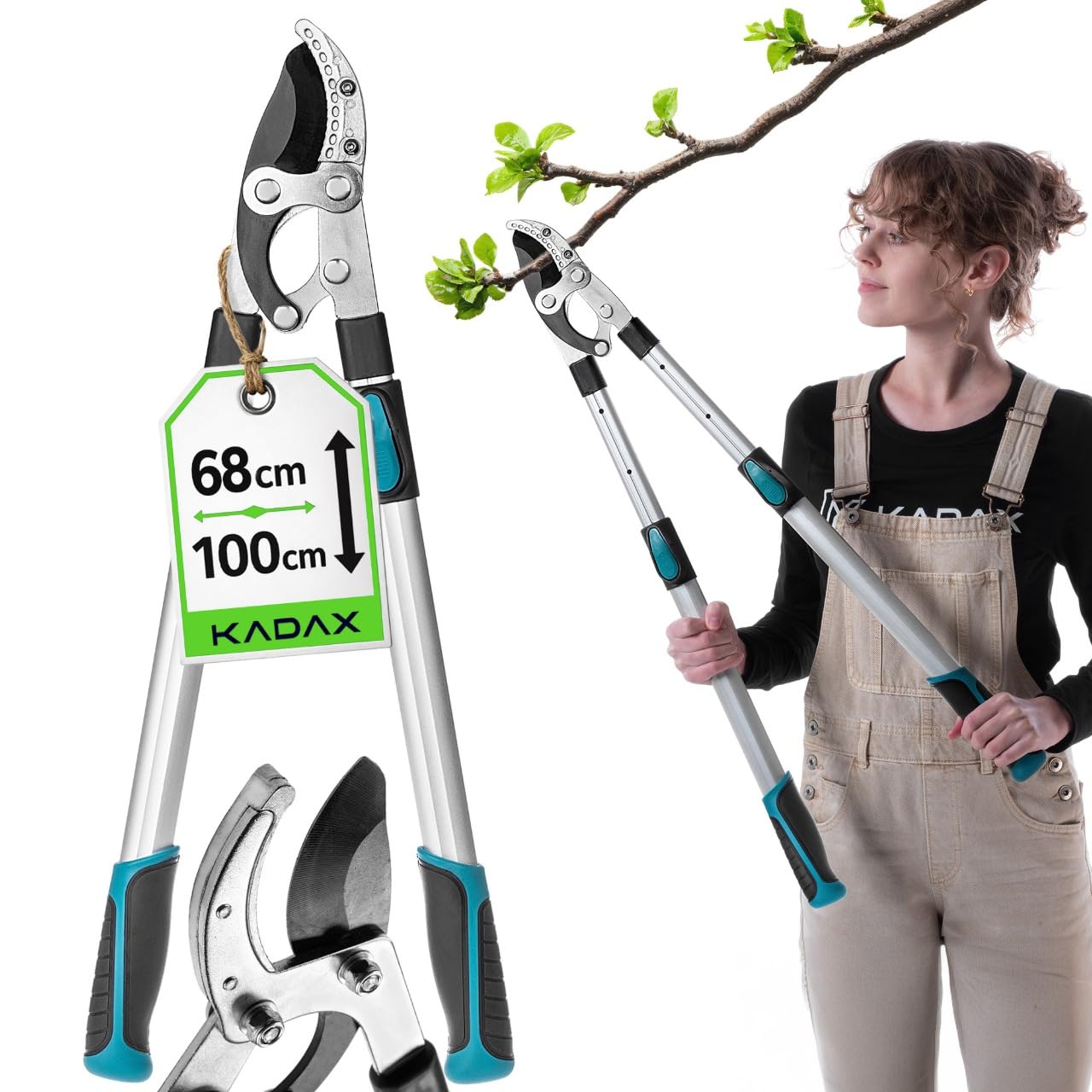 Teleskop-Astschere für dicke Äste, 68–100 Cm