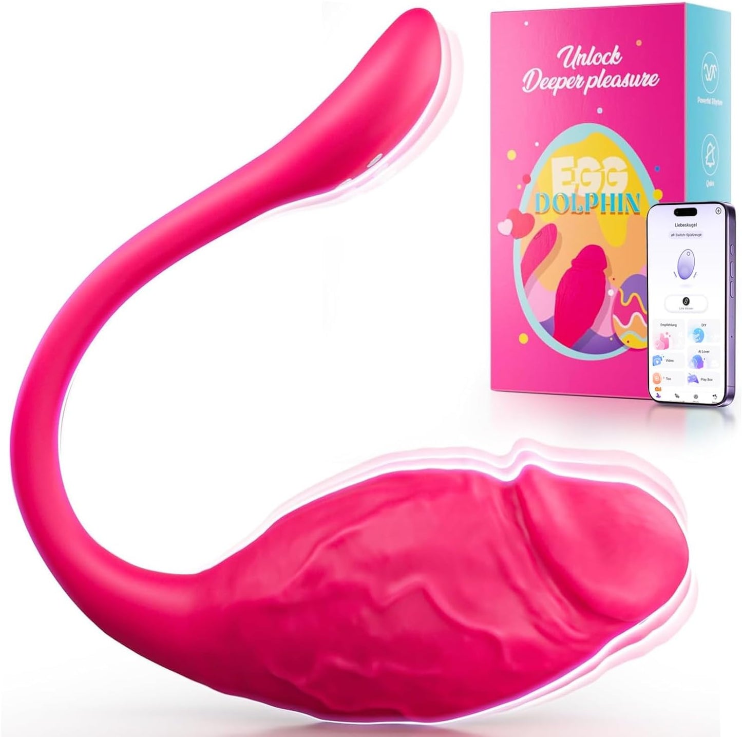 App-gesteuerter Vibrator, Geschmacksrot Vergrößern