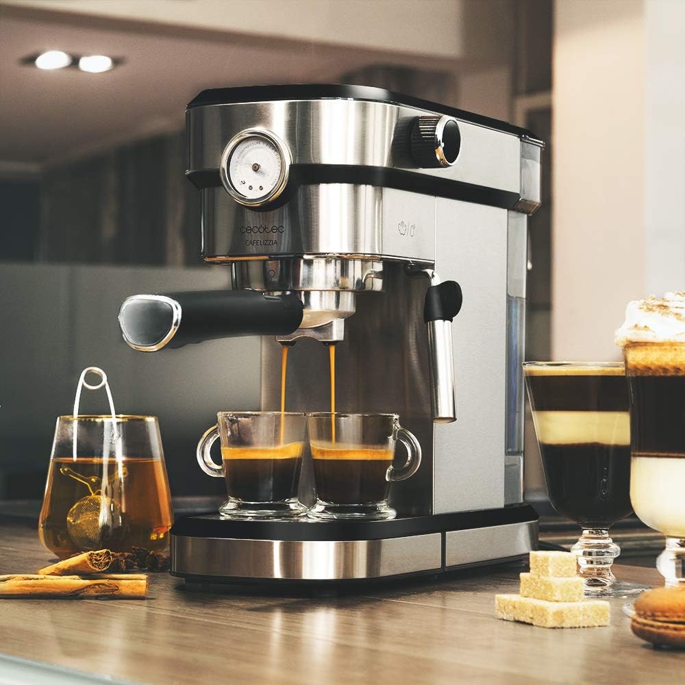 Espressomaschine Cafelizzia 790 Steel Pro, Stahl Mit Manometer