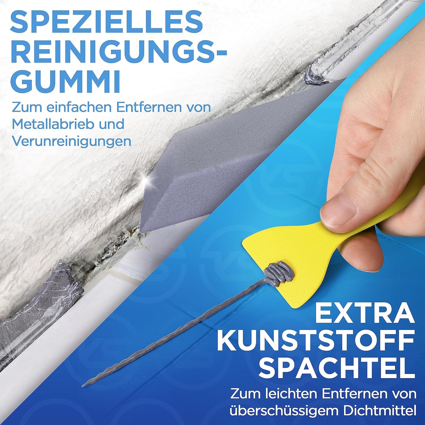 Profi Silikonentferner Werkzeug-Set (18-tlg.), KISTEK® Profi Bundle