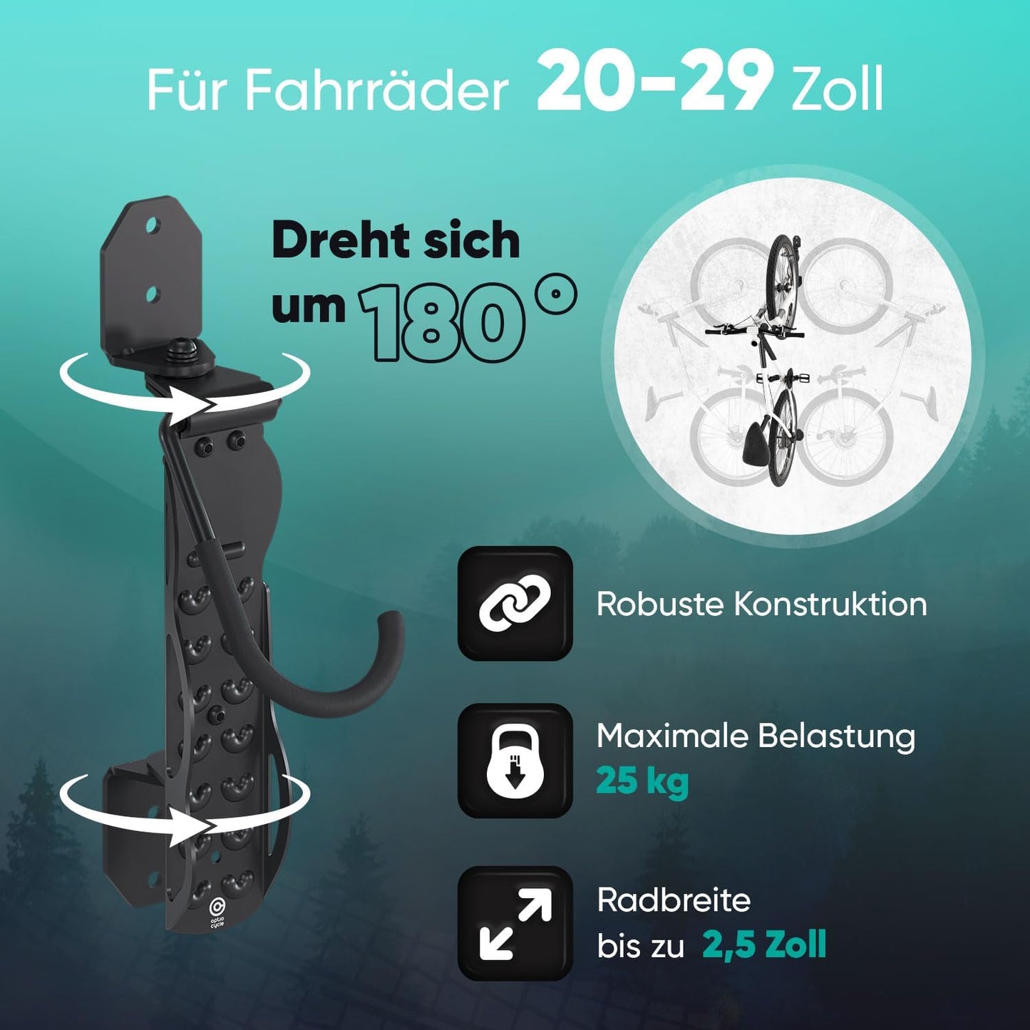 Vertikale Velo Wandhalterung, Vertikale Fahrradhalterung Wand