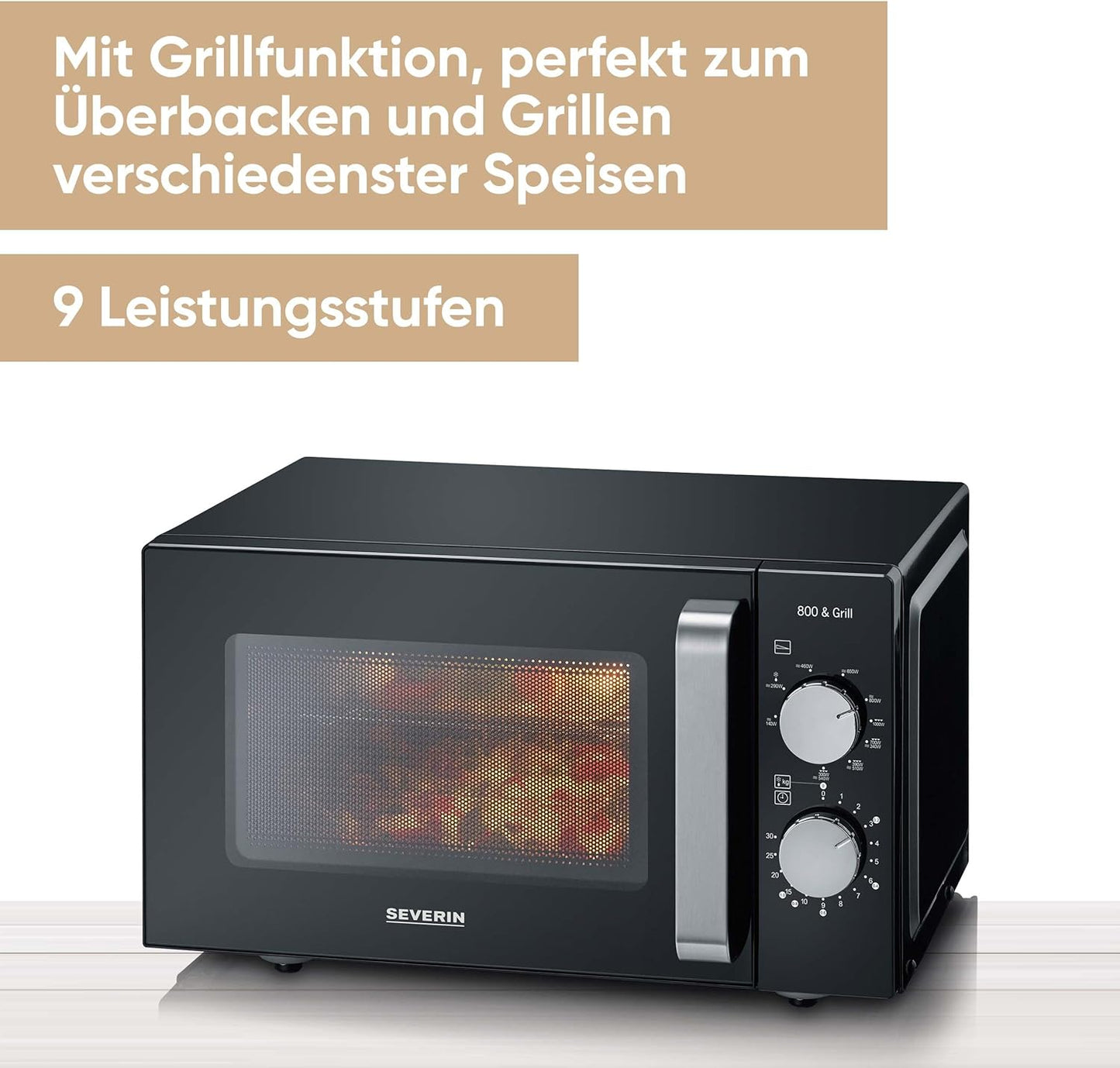 MW 7762 Mikrowelle mit Grill, 2-in-1 Grillfunktion, 20 Liter|Single