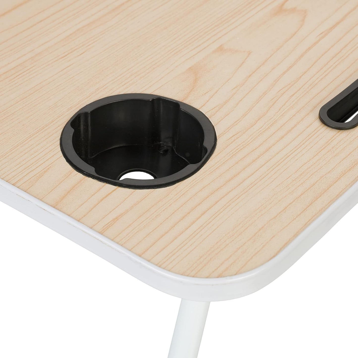 Klappbarer Laptoptisch mit Getränke- und Tablethalter