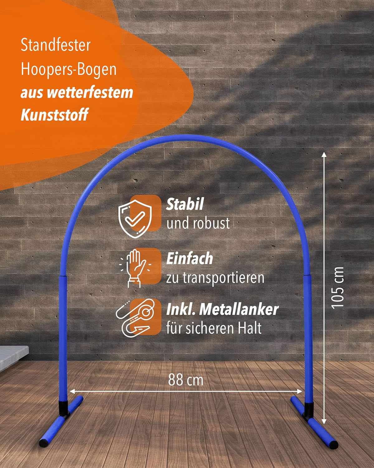Hoopers-Agility Trainingsbogen für Hunde, Blau/Blau