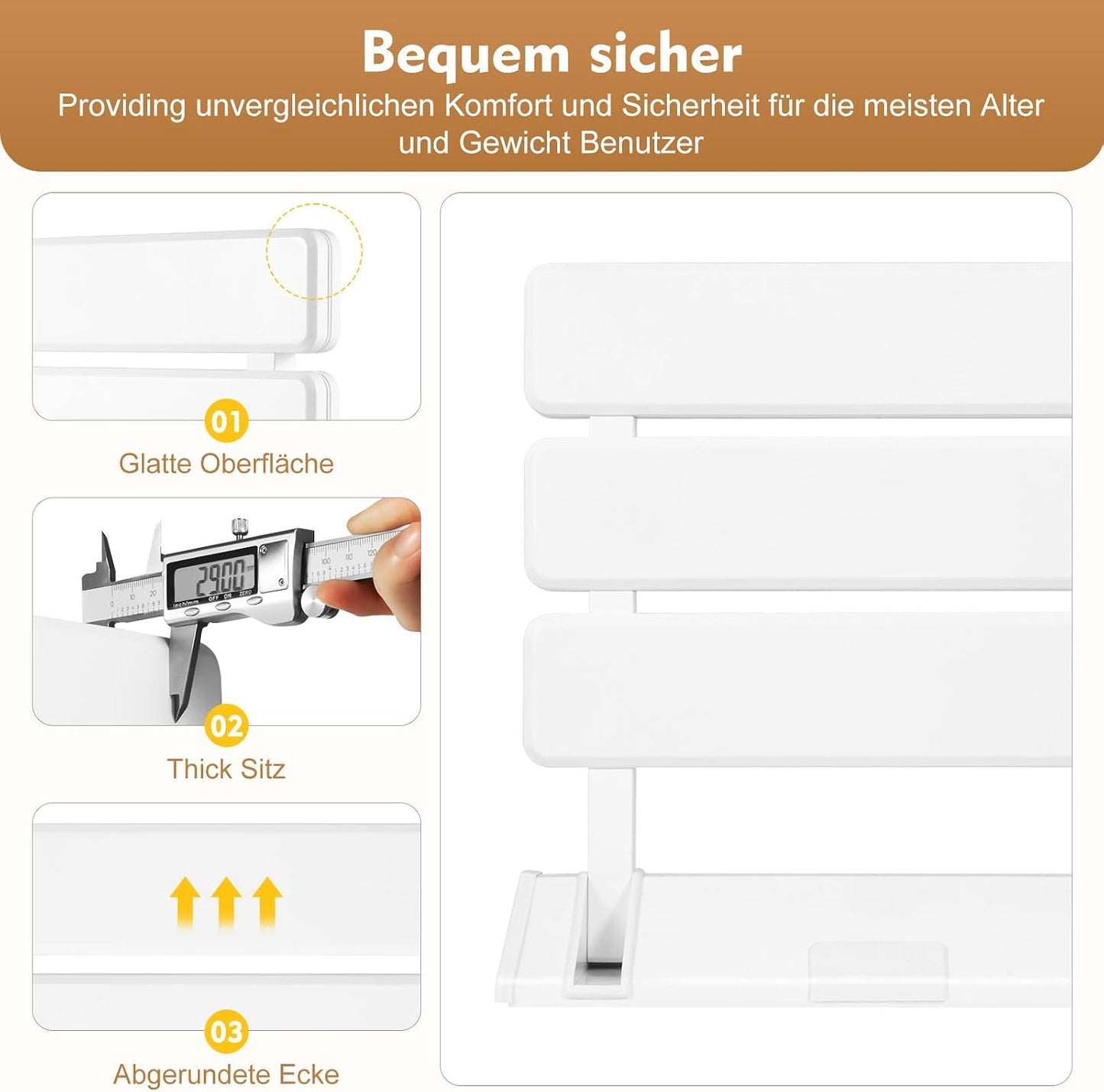 Klappbarer Duschsitz