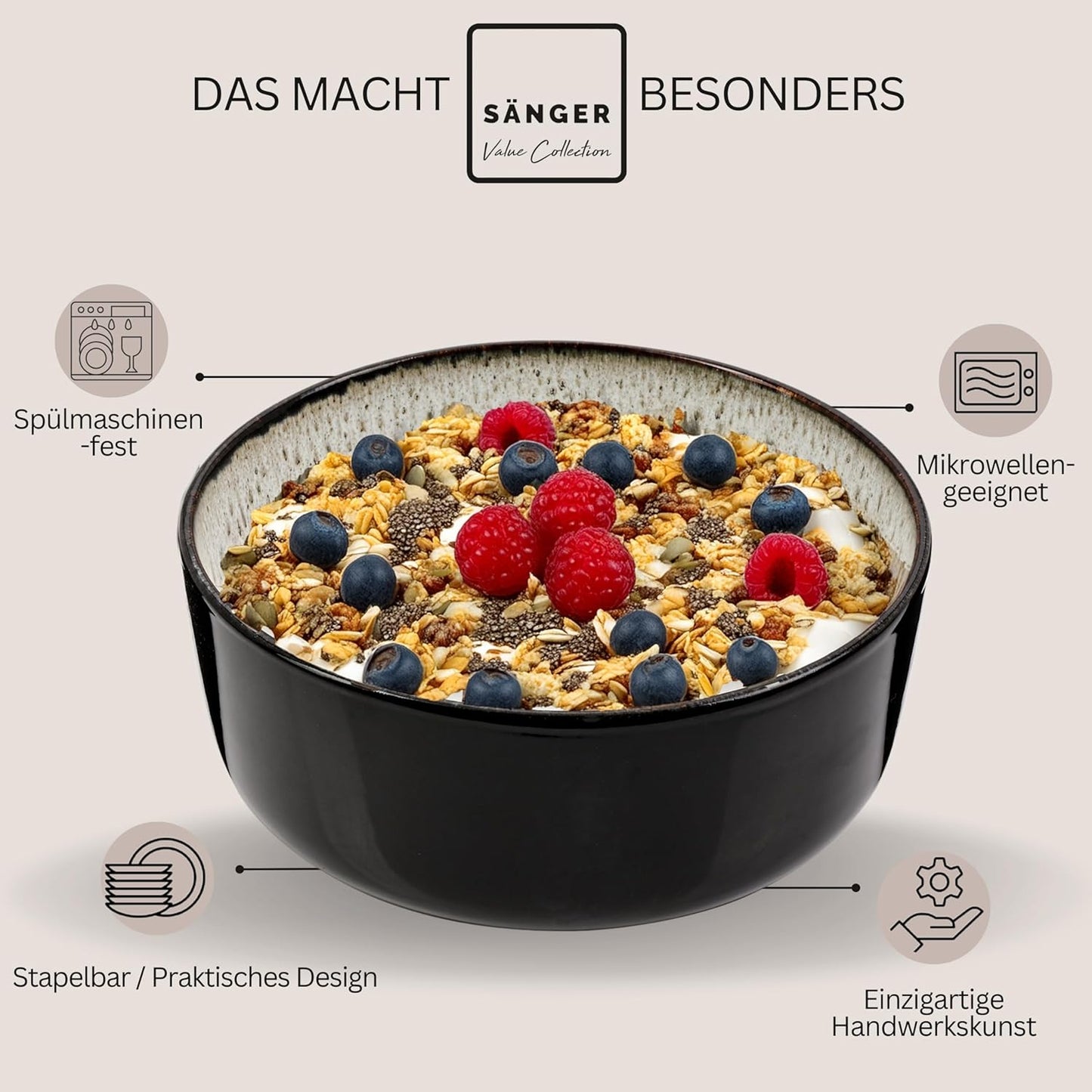 6er-Set Schüssel Sansibar, Schalen 6 tlg.