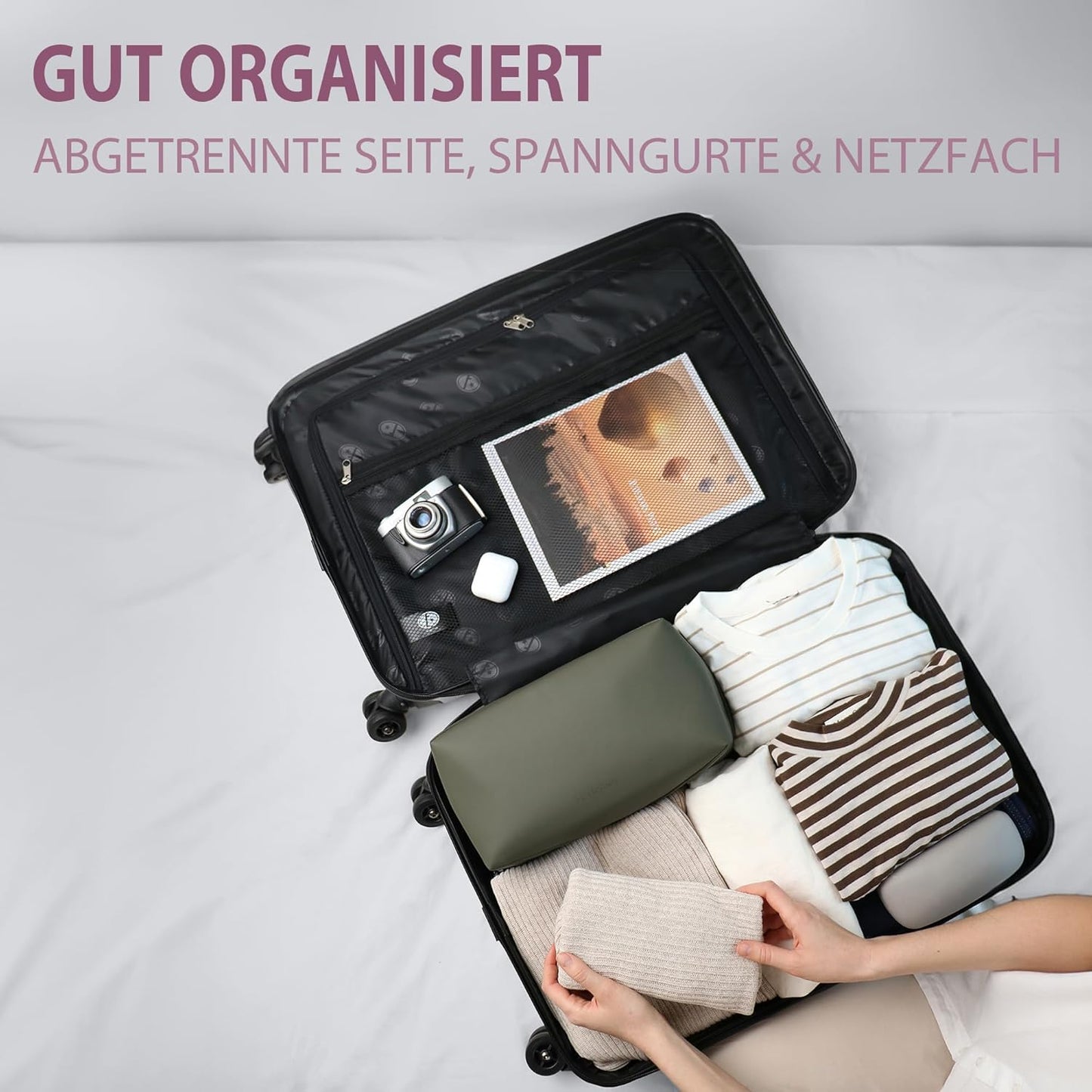 3-teiliges Hartschalenkoffer-Set "Toulouse", 3er Set English Rose