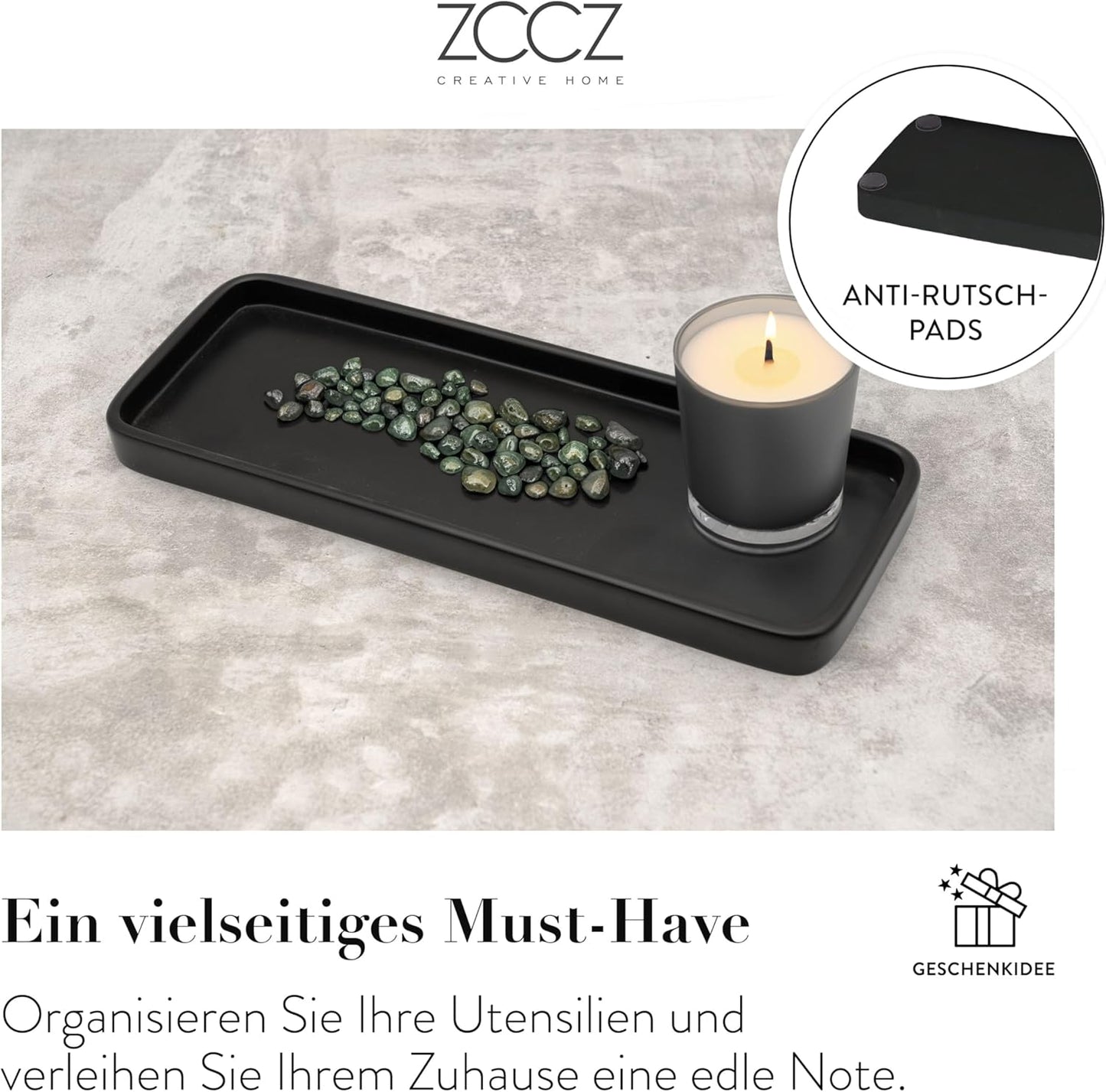 Badezimmer Organizer-Set (4-teilig), Schwarz Matte