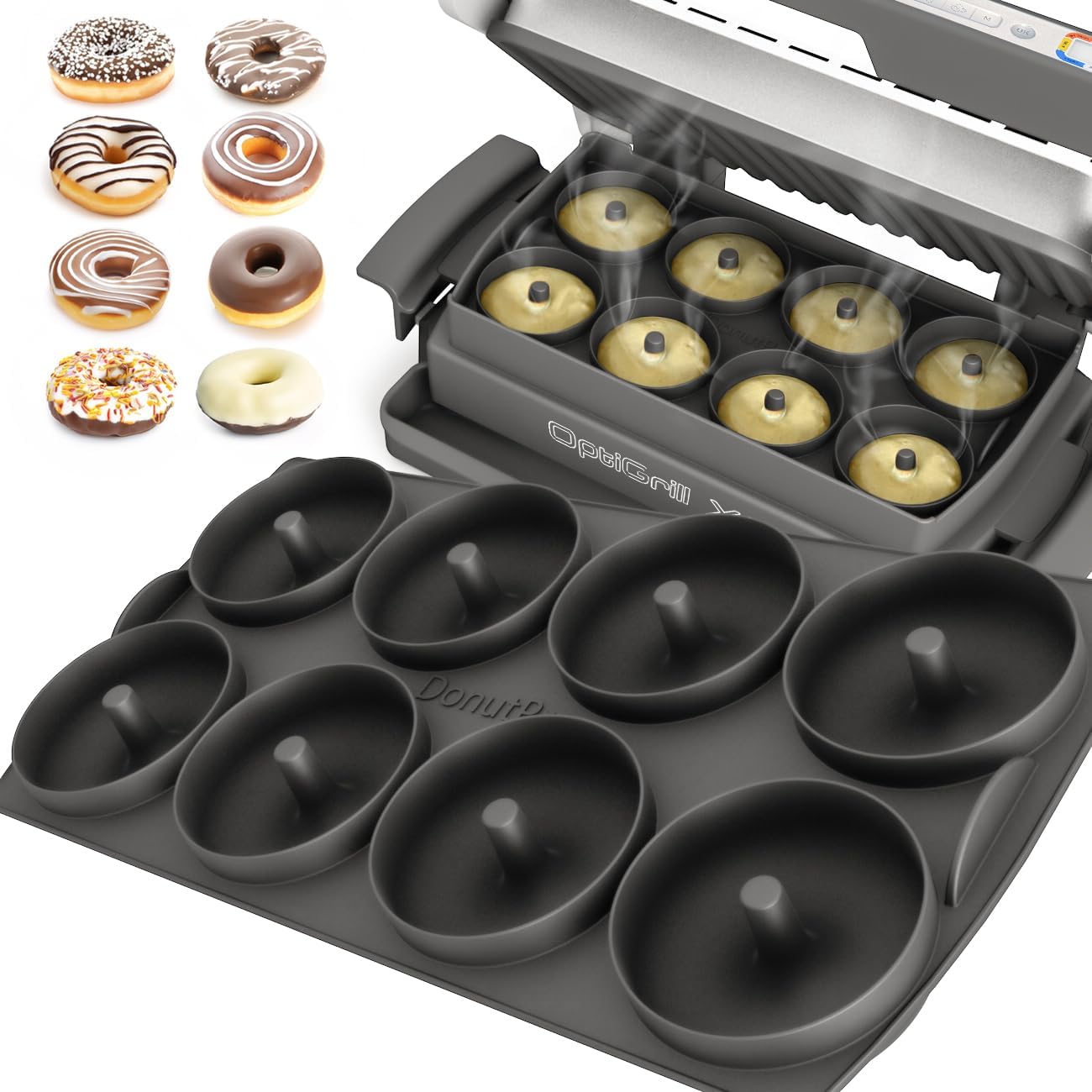 Donuteinsatz für Tefal OptiGrill XL, Elite XL, Plus + XL und Elite Plus XL, Für OptiGrill XL Donuteinsatz