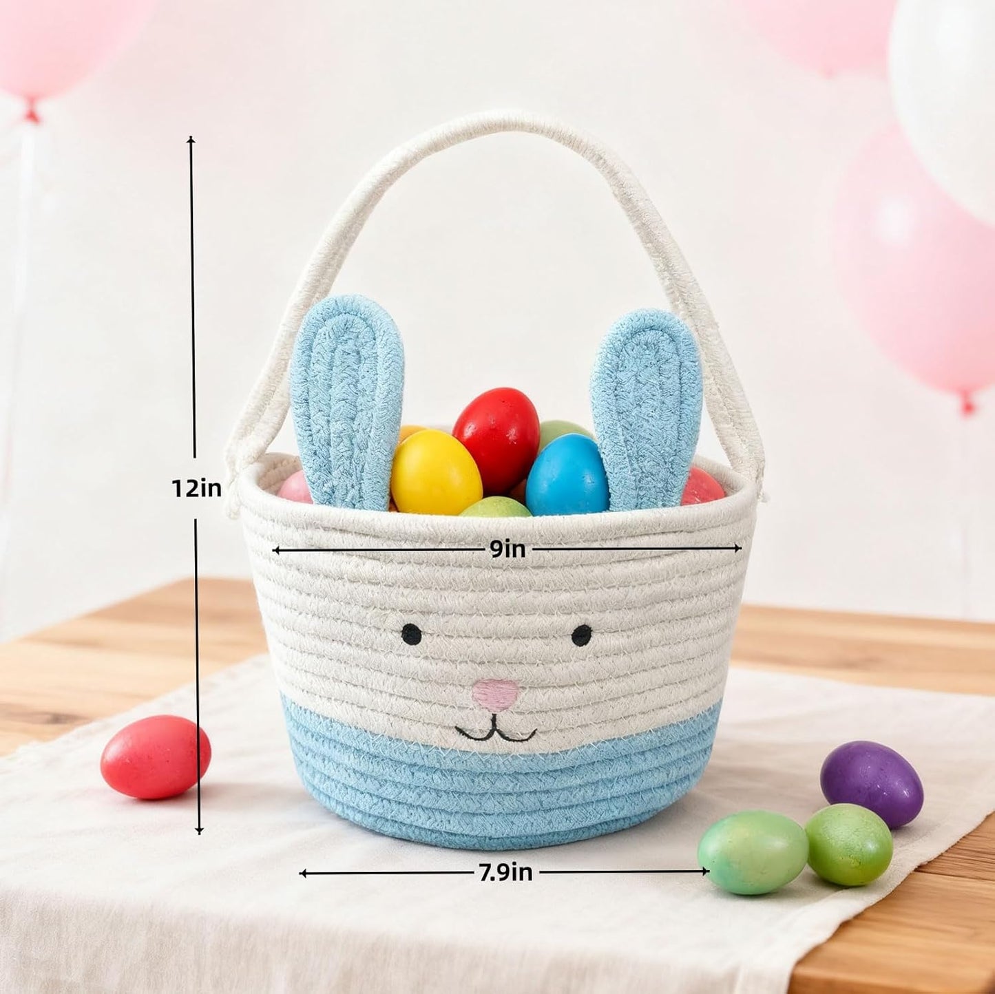 Osterkorb mit Griff für Kinder und Babys, Blau