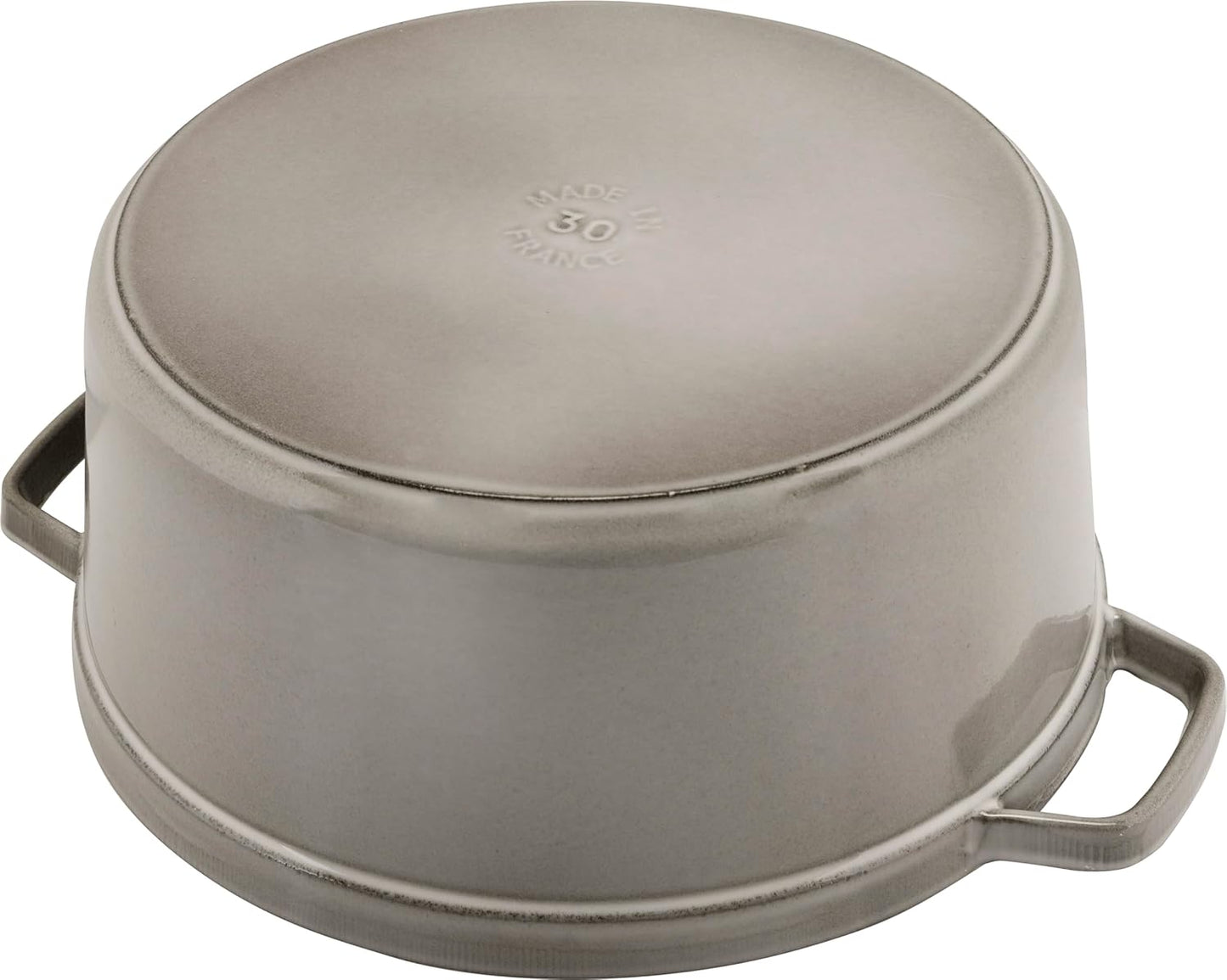 Gusseisen Bräter Cocotte, 30 cm Graphit-Grau