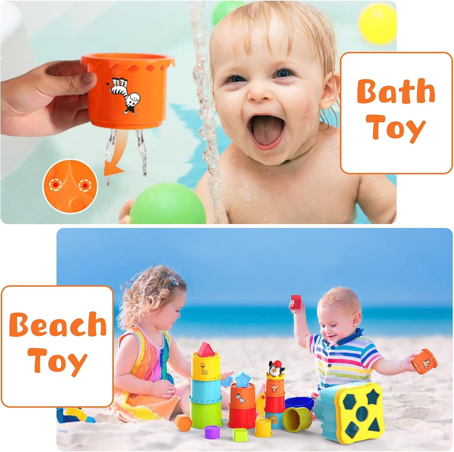 Stapelwürfel-Set für Kinder (19-teilig)
