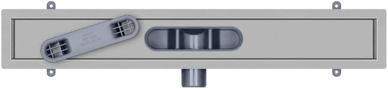 Duschrinne Komplettset mit Siphon und Haarsieb, 50 cm