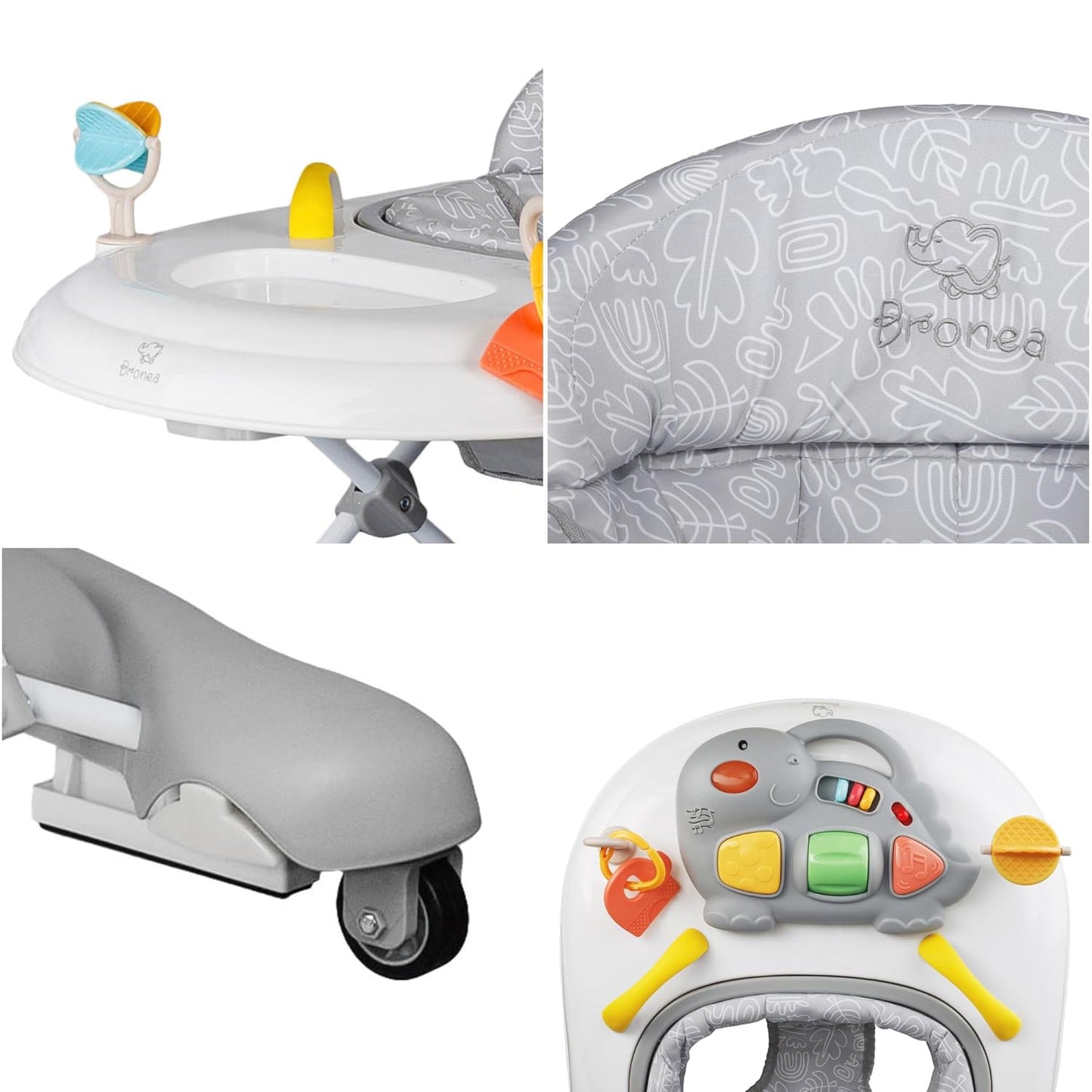 5-in-1 Babywalker, Grau