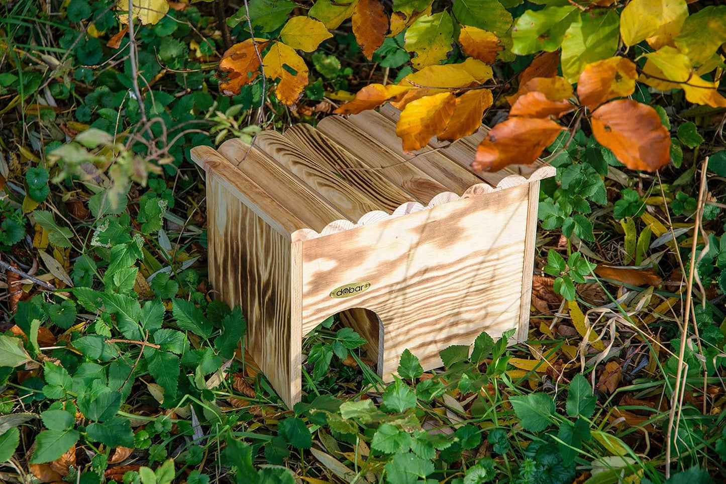 Igelhaus Bausatz mit Schleuse (30,5 x 26,5 x 24 cm), Geflammt