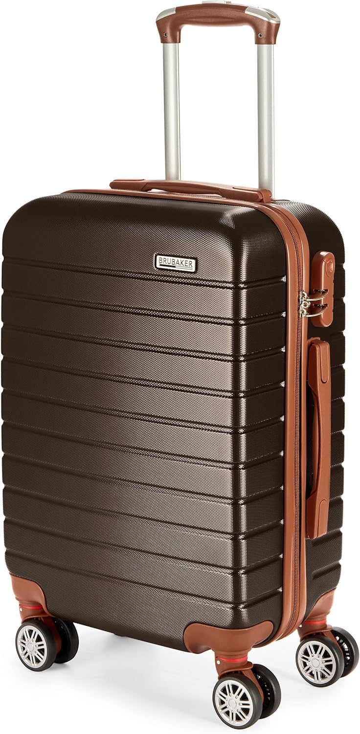 Handgepäck Koffer Paris, Braun und Hellbraun|M (37 x 56 x 22 cm)