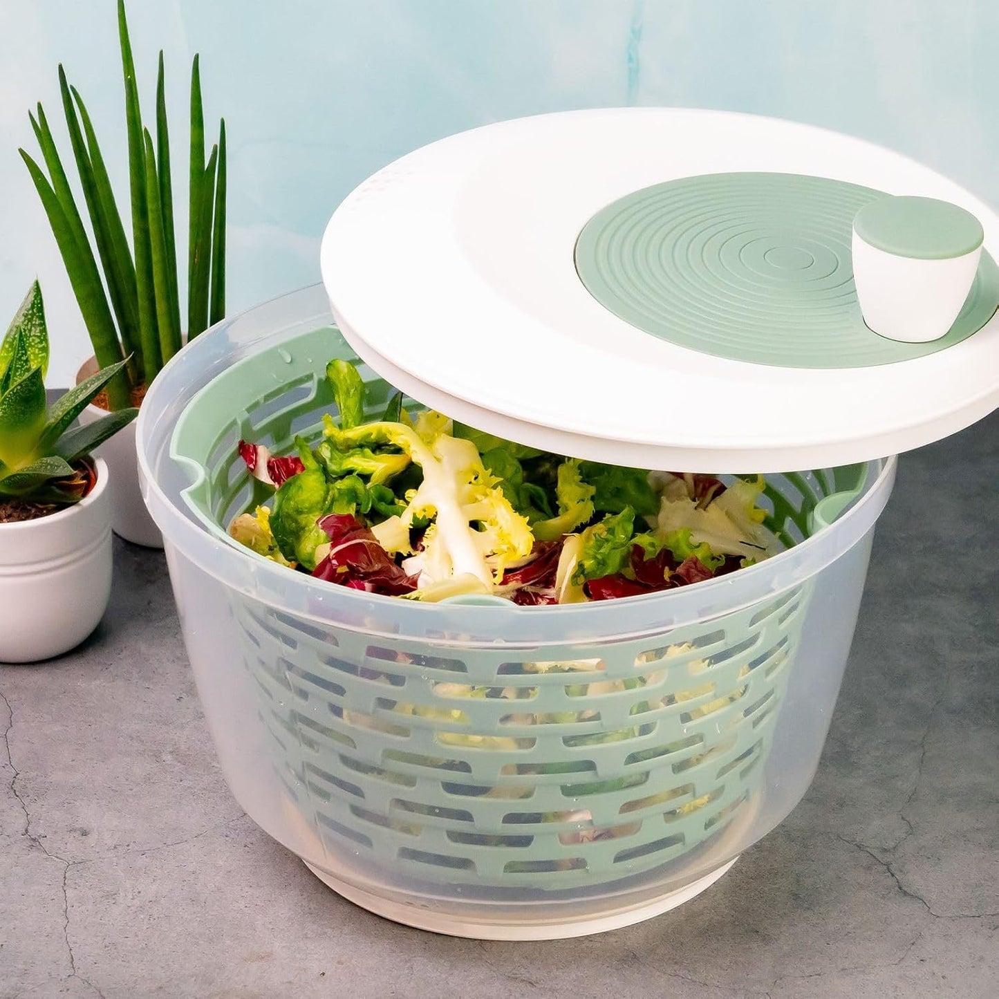 Salatschleuder 4,4 Liter, ø 23,5 cm, 4,4 l – Mint-grün