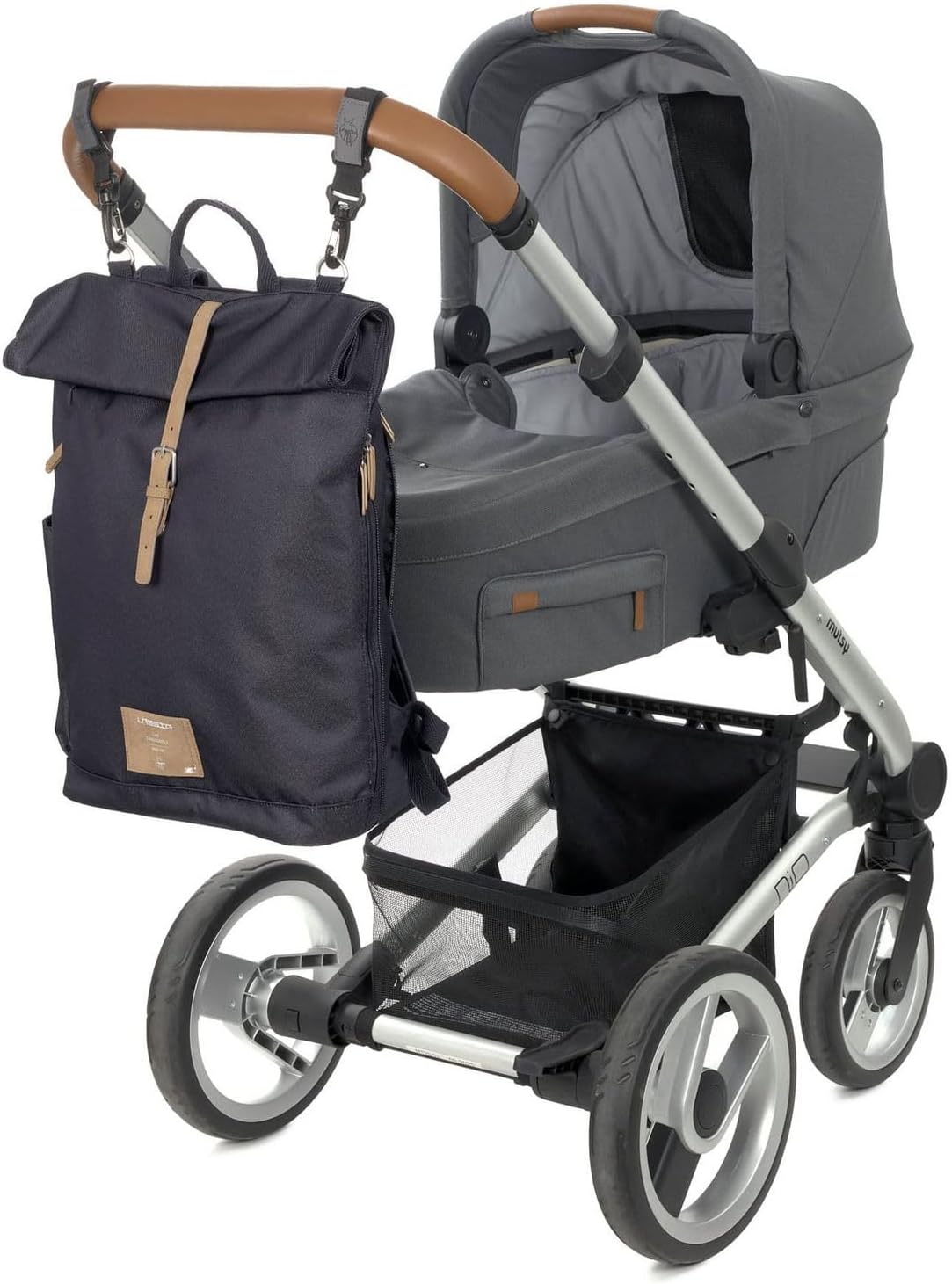 Rolltop Backpack Wickeltasche, Denim Blue
