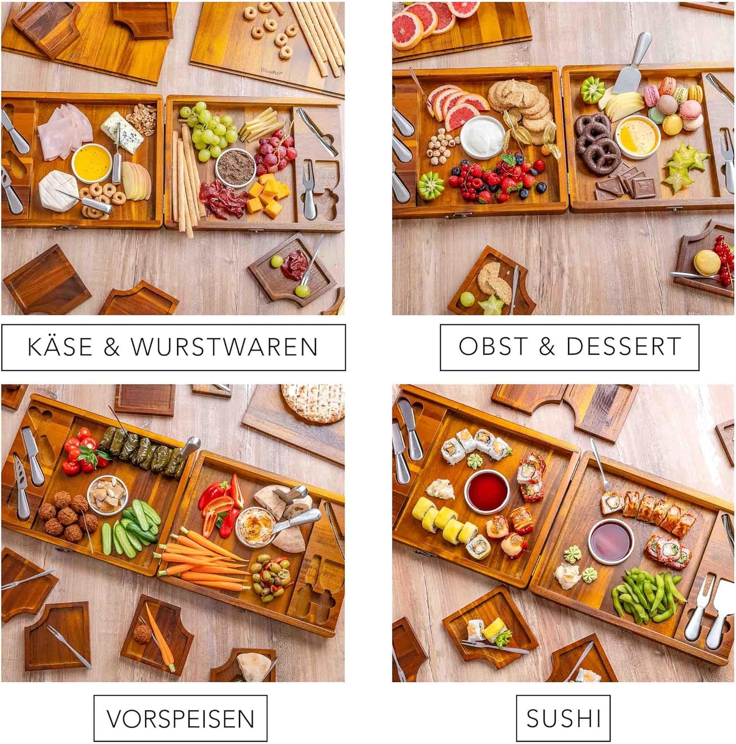 Käsebrett mit Käsemesser-Set, Acacia