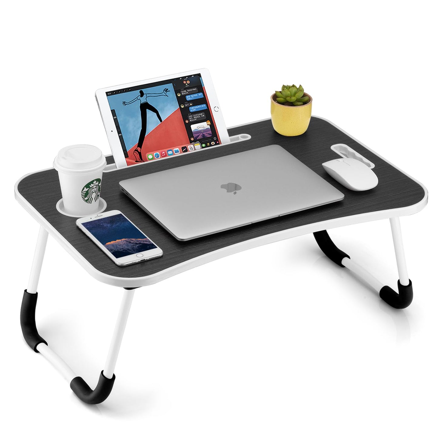 Faltbarer Laptoptisch, Schwarz