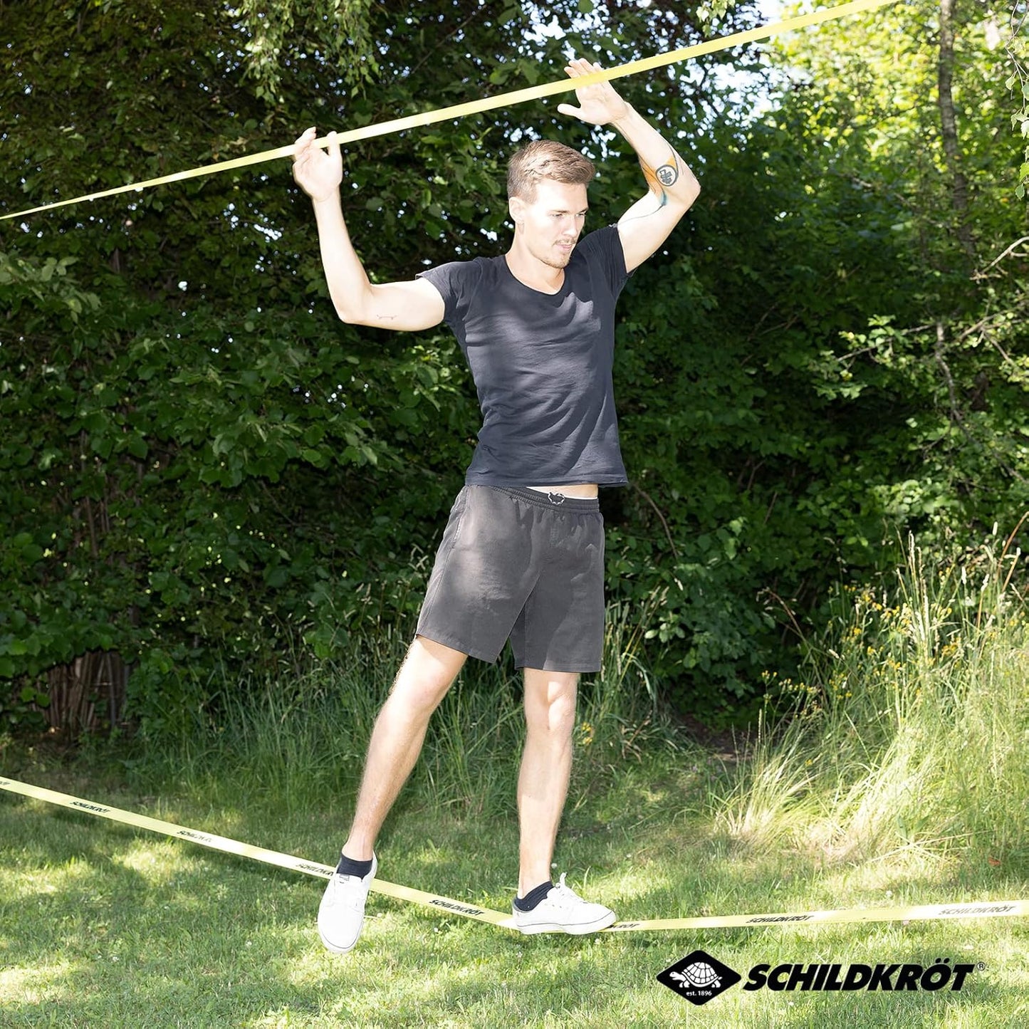 Slackline-Set 15m mit Teaching Line, Einheitsgrösse