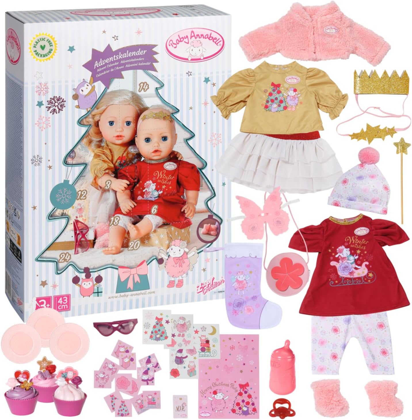 Puppenadventskalender mit 24 Überraschungen
