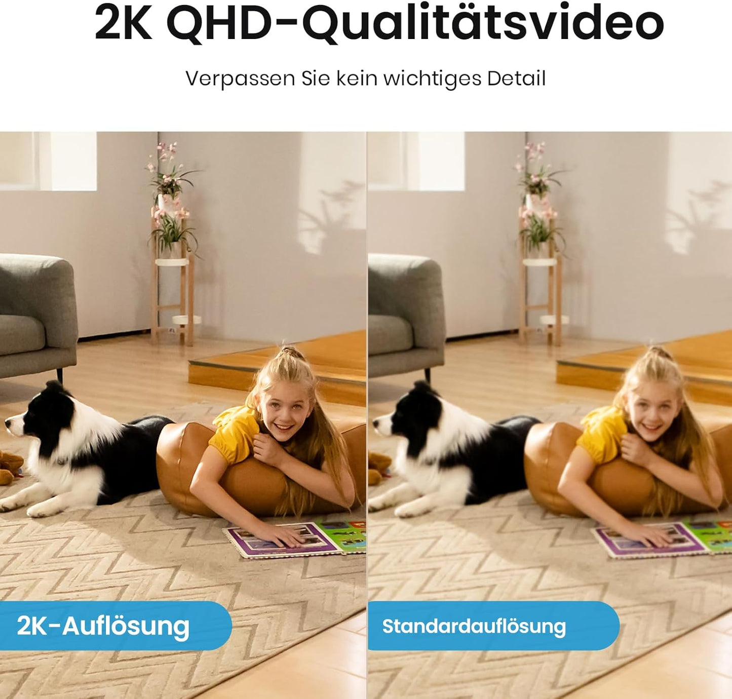 2K Innenkamera mit Bewegungsmelder (2 Stück), 3MP - 2 Stück