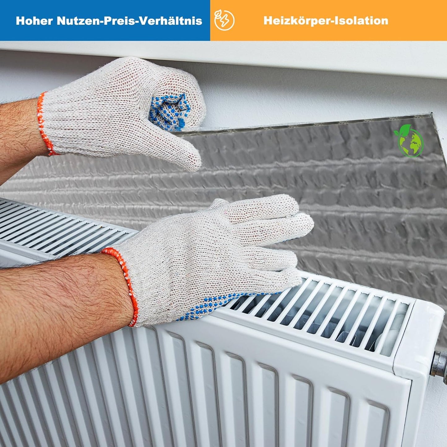 Dämmfolie Alu-Luftpolster Dachisolierung, Aluminisierte/Einzelne Blase 1.0x15m - 15㎡