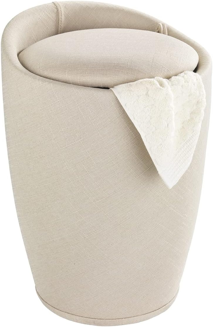 Candy Badhocker mit Stauraum und Wäschesammler, Beige