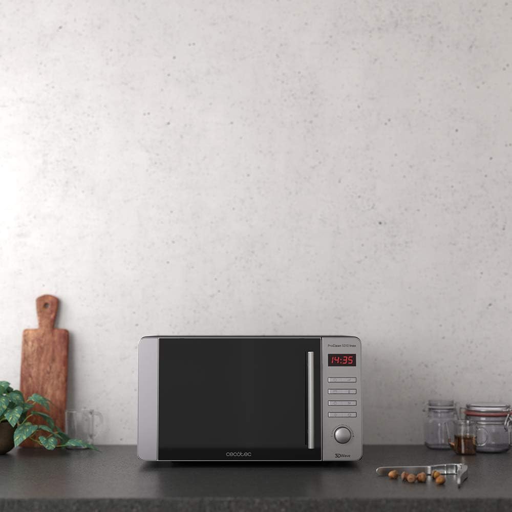 Mikrowelle Pro Clean 5010 mit Grill und Timer, 20 L Inox-spiegel
