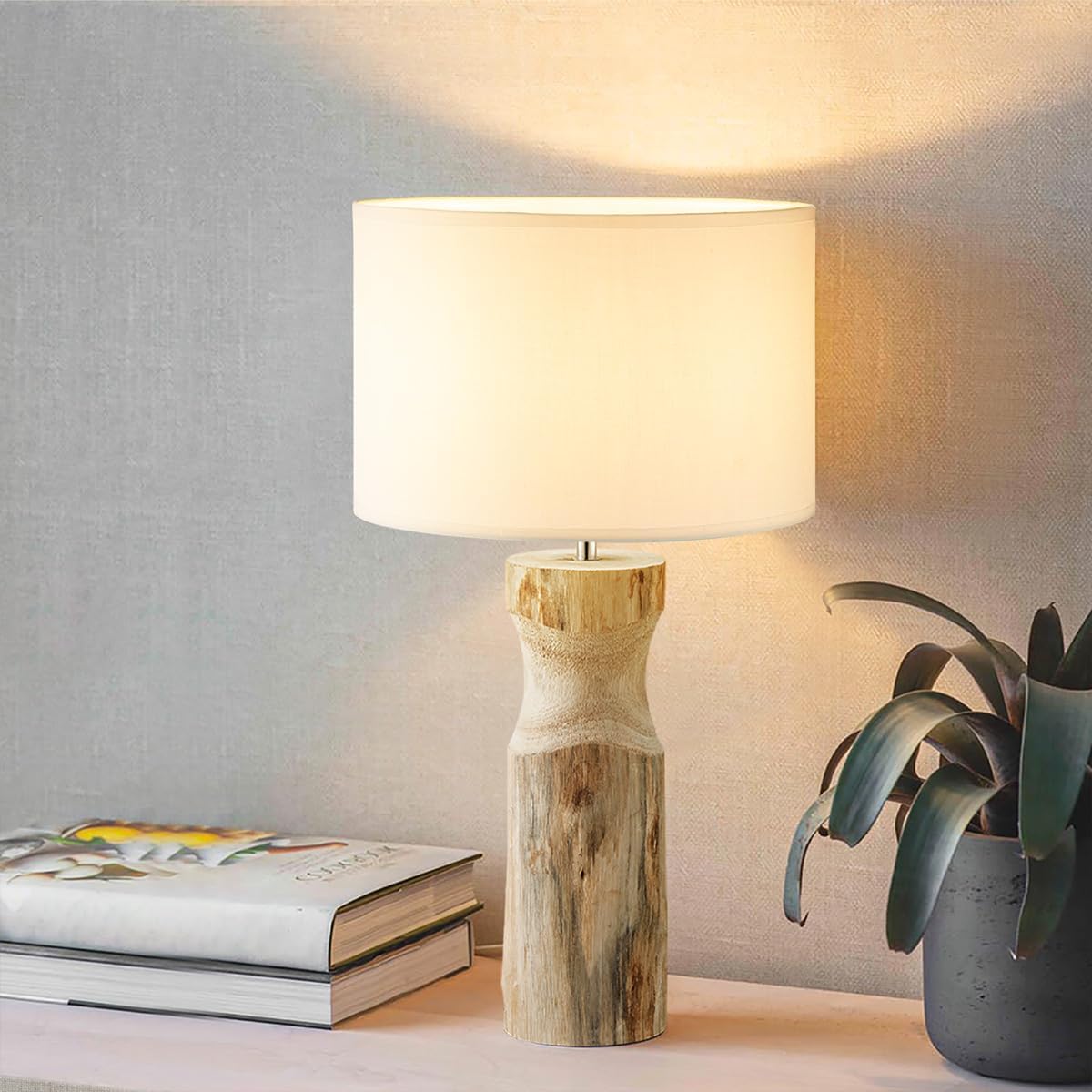 Moderner Lampenschirm Zylinder für E27 Fassung, White 30cm durchmesser 20cm höhe