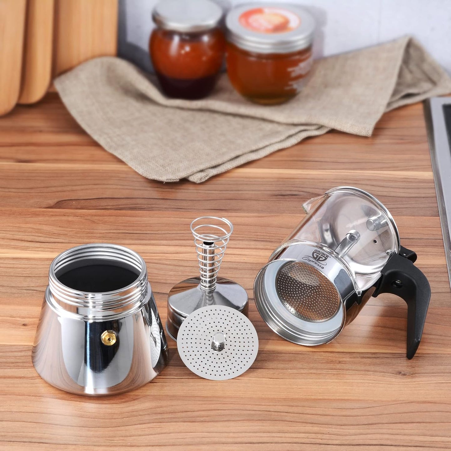 Espressokocher mit Glaskanne, 240 ml