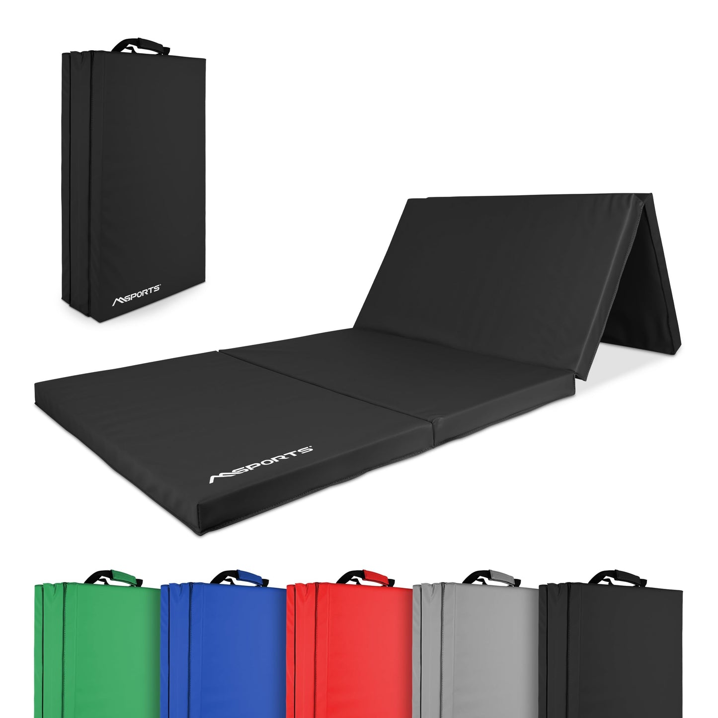 Klappbare Turnmatte, Schwarz 190 x 80 x 5 cm