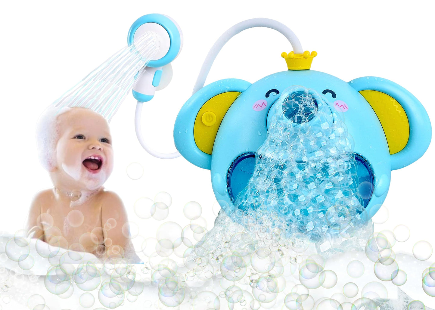 Badespielzeug Schaum-Elefant mit Musik & Seifenblasen