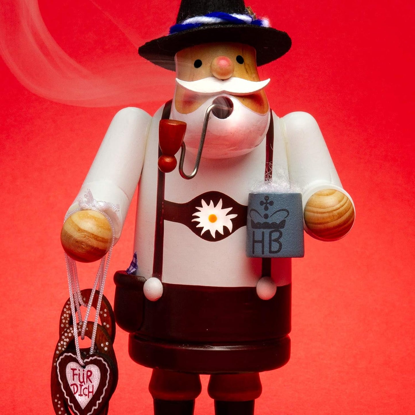 Räuchermännchen mit Bayer-Motiv, Höhe ca. 19.5 cm