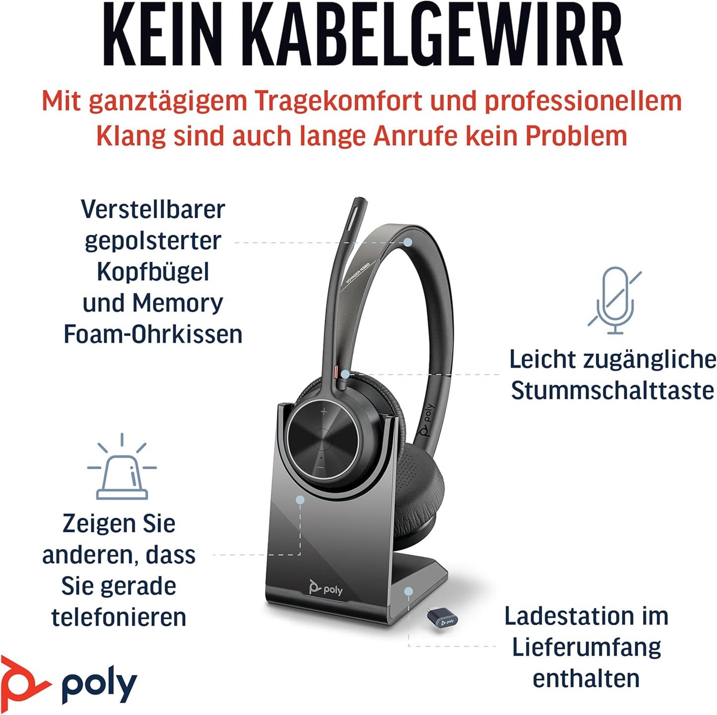 Voyager 4320 UC, Standard 2024 Version (USB-C & USB-A)