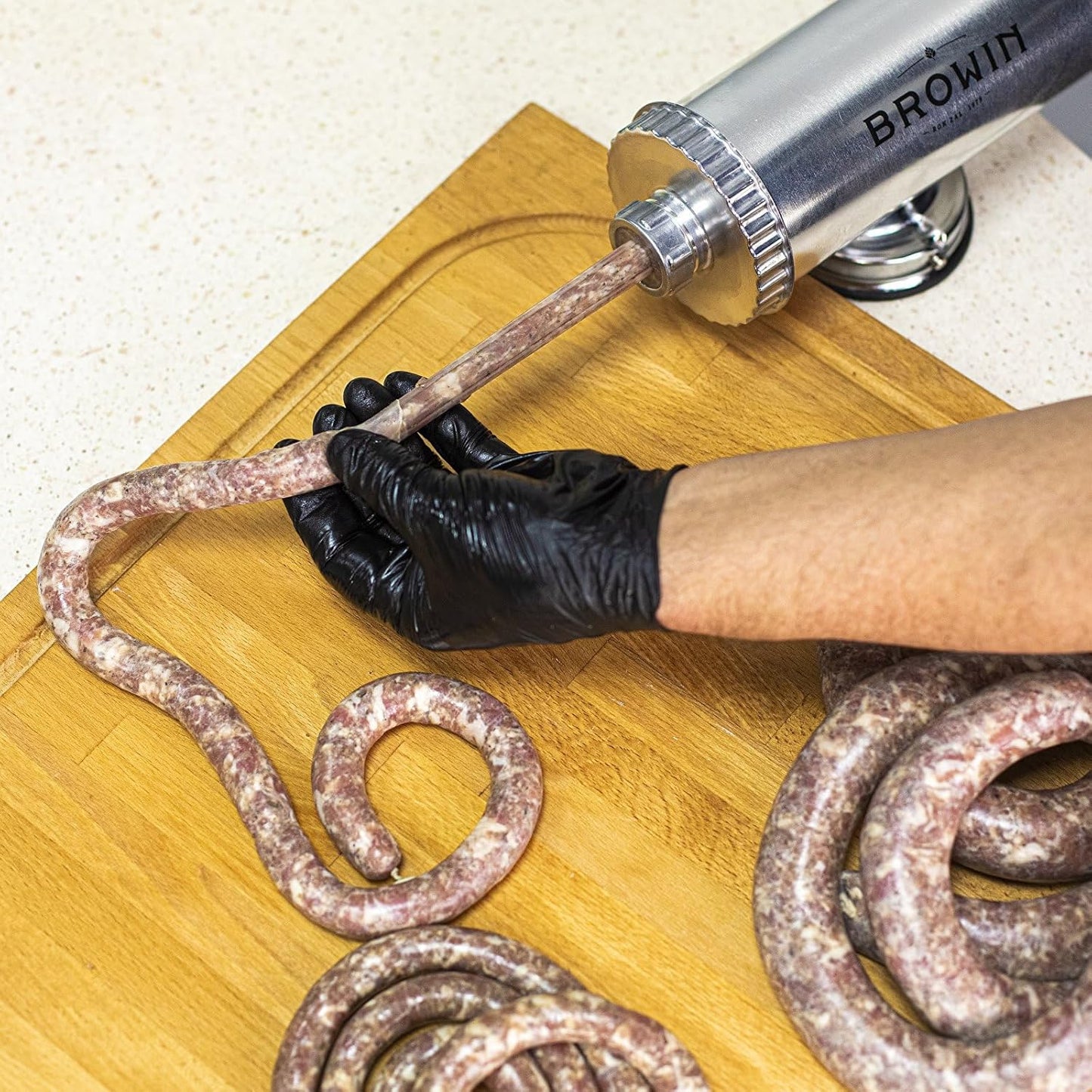 Manuelle Edelstahl-Wurstfüllmaschine 1,5 kg, Horizontaler 1,5 kg Horizontaler Wurstfüller 1,5 Kg