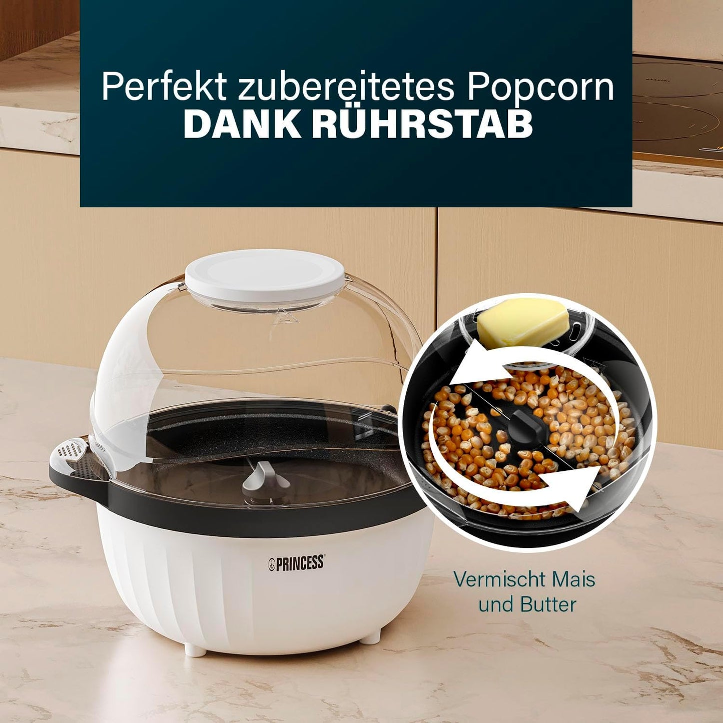 292980 Popcorn maker, Popcorn mit Schüssel Mit Schüssel