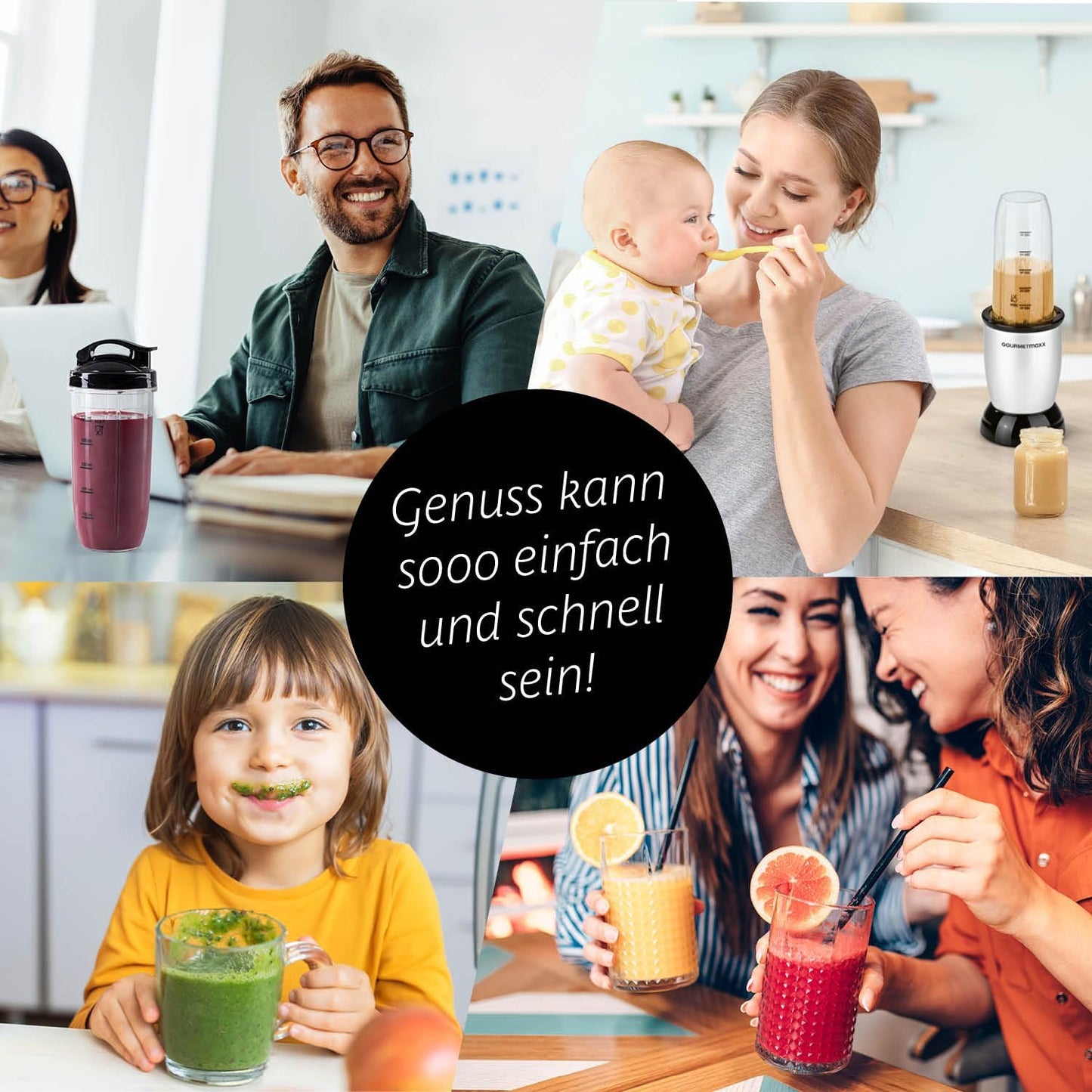 Nährstoffextraktor, Silber-schwarz | 500 W Nutrition Mixer | M-set