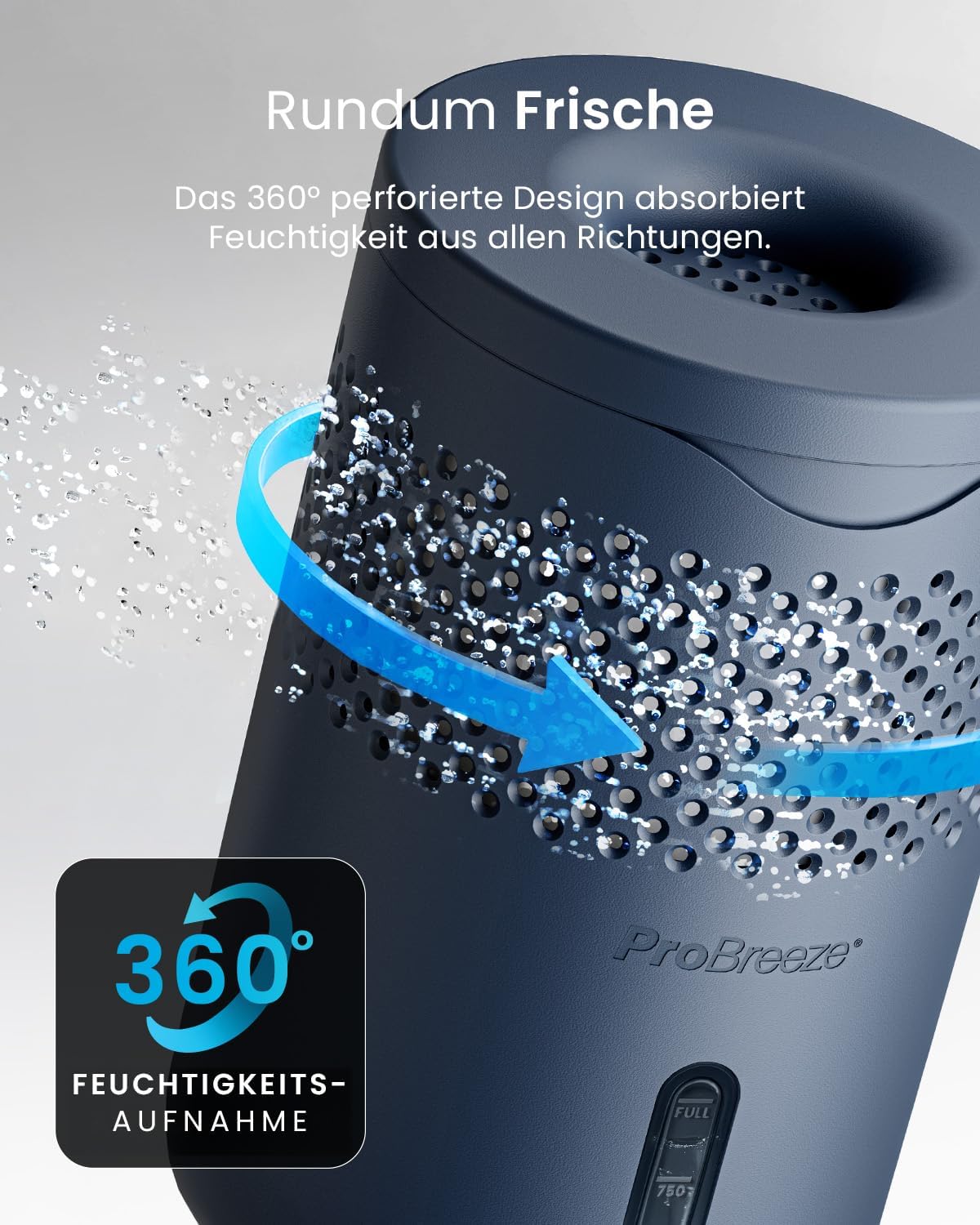 Osmo Mini Luftentfeuchter für Zuhause & Auto, Marineblau