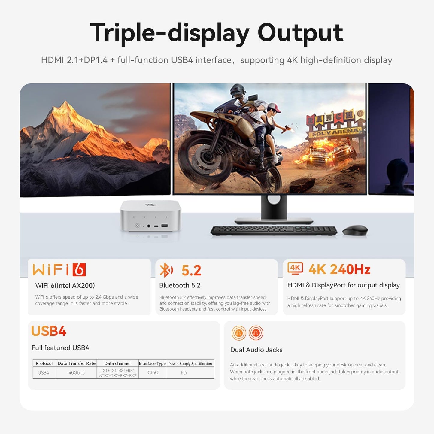 SER9 Pro Mini-PC mit AMD Ryzen 7 H 255, Grau