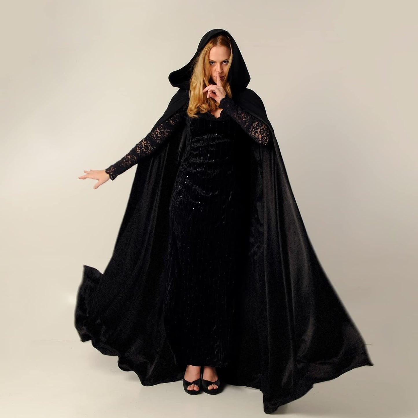 Halloween Umhang, Schwarz L