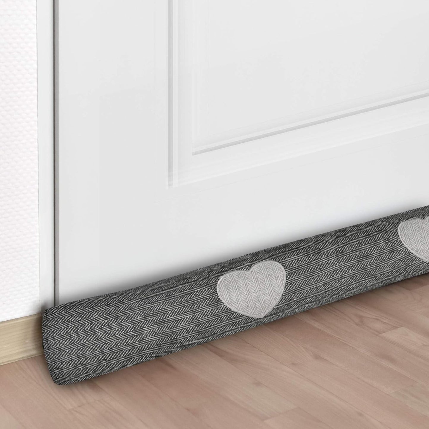 2-teiliges Zugluftstopper Set, 120cm Länge Anthrazit