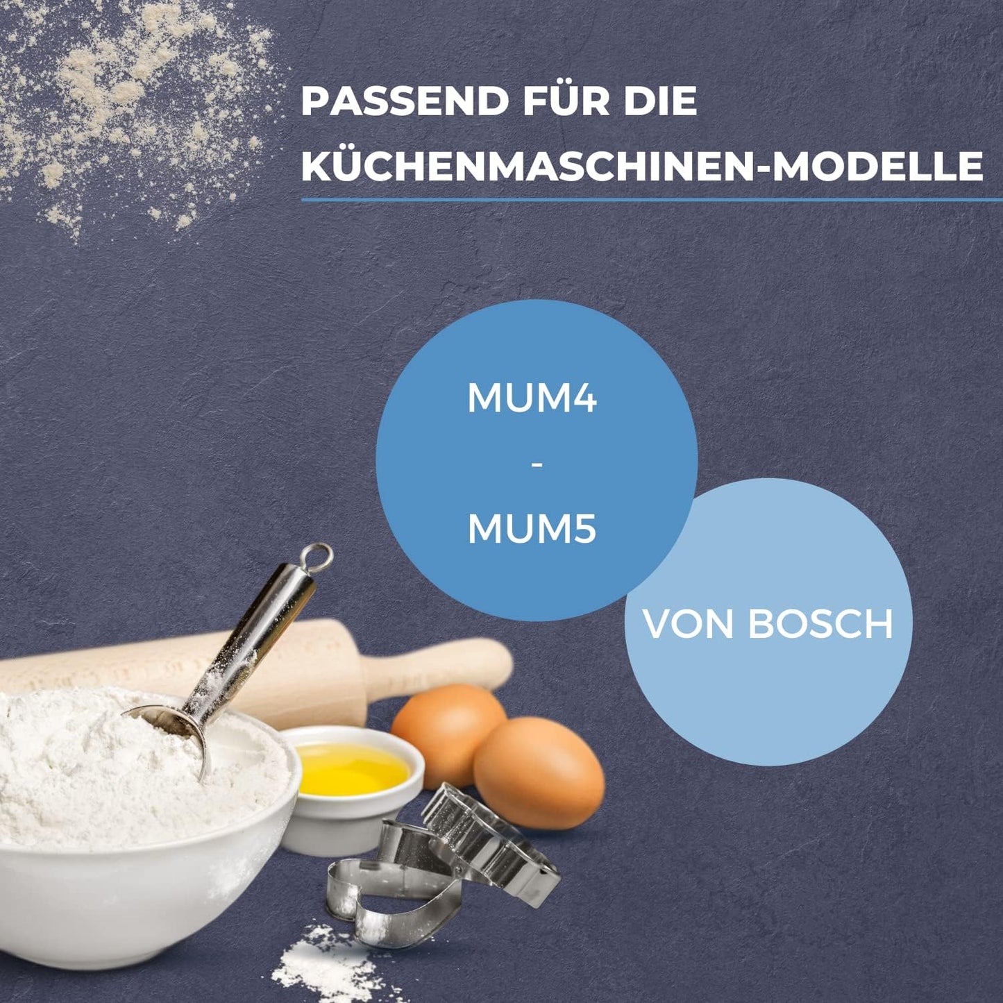 Knethaken mit Teigabweiser für Bosch MUM4/MUM5, 2457