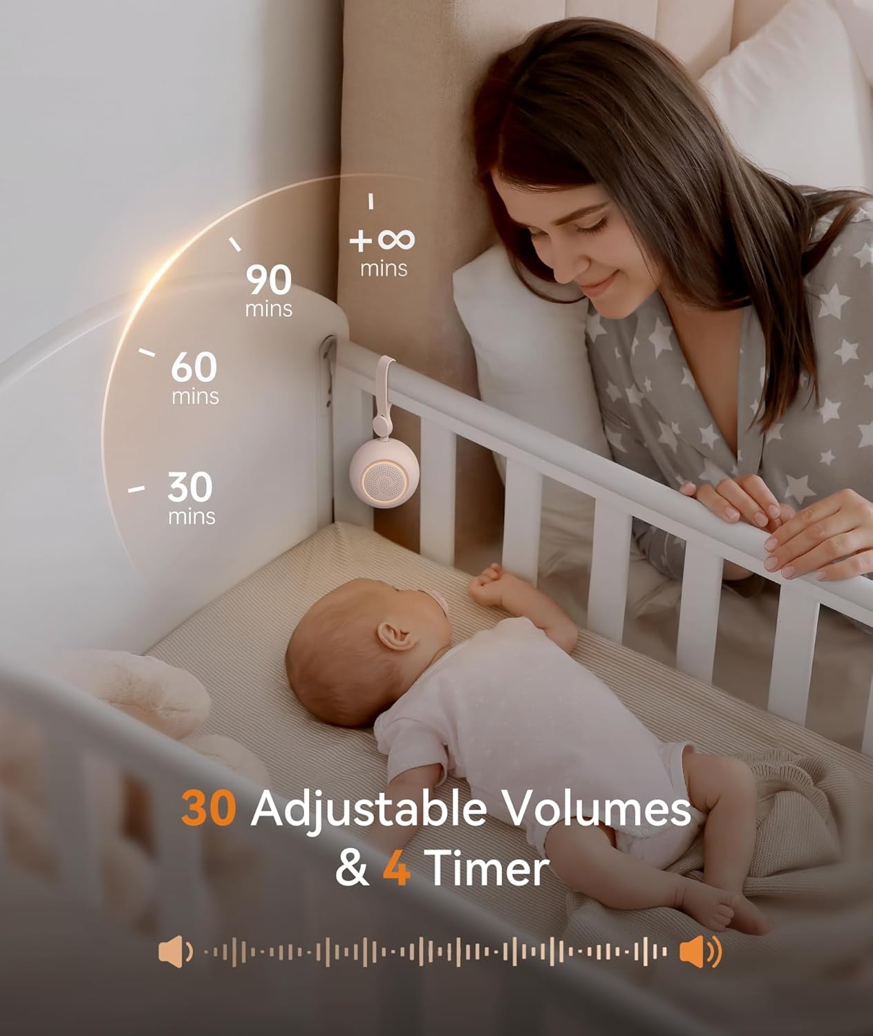 Sleep Lite 1 White Noise Maschine für Babys, Rosa