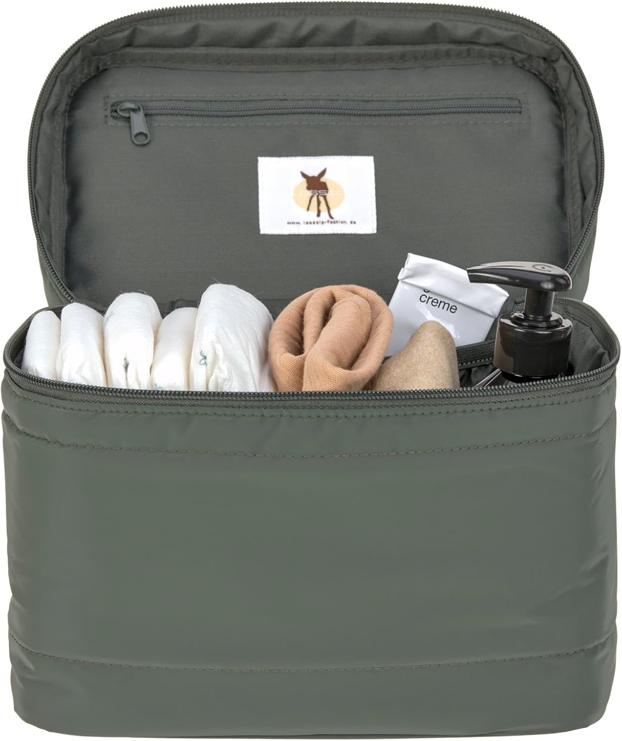 Wickel-Organizer für Windeln und Zubehör, Olive