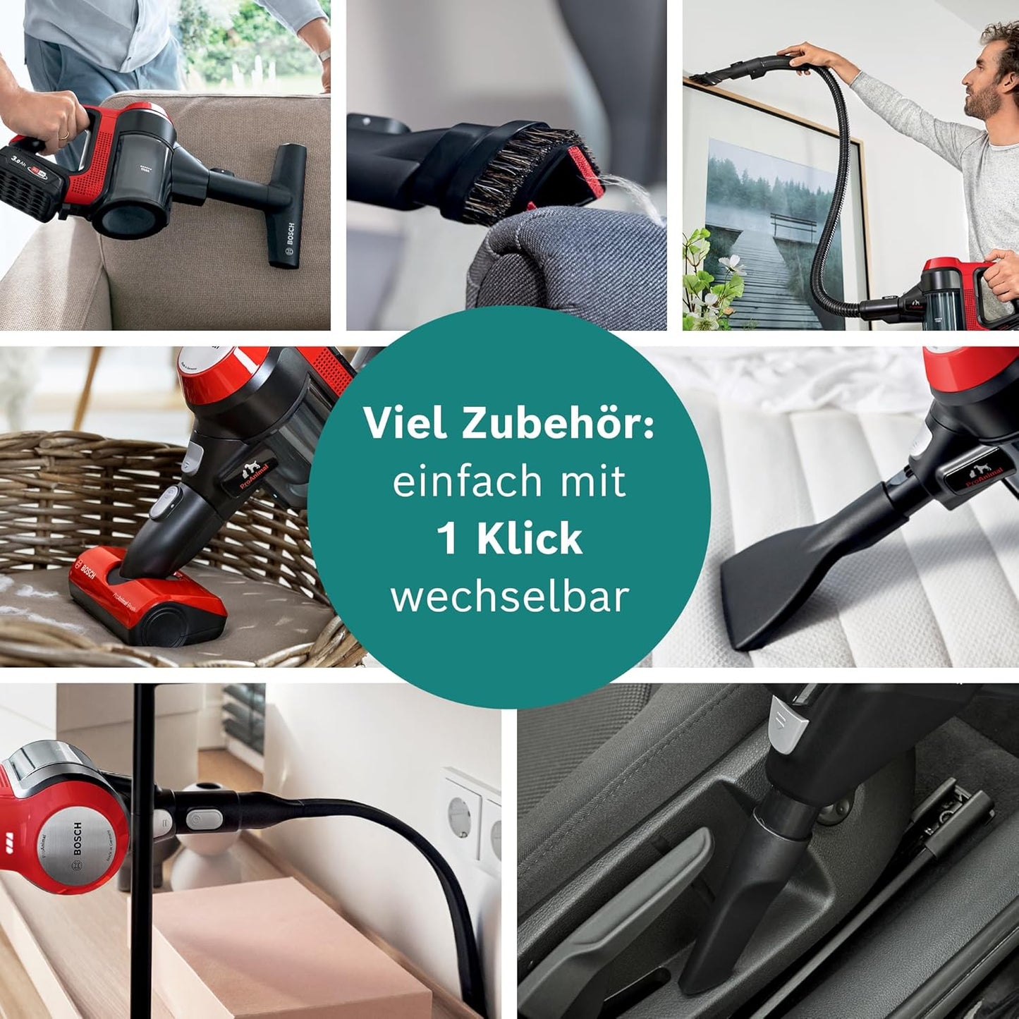 Akku-Staubsauger Unlimited 7 ProAnimal, für Tierbesitzer Tornadrot