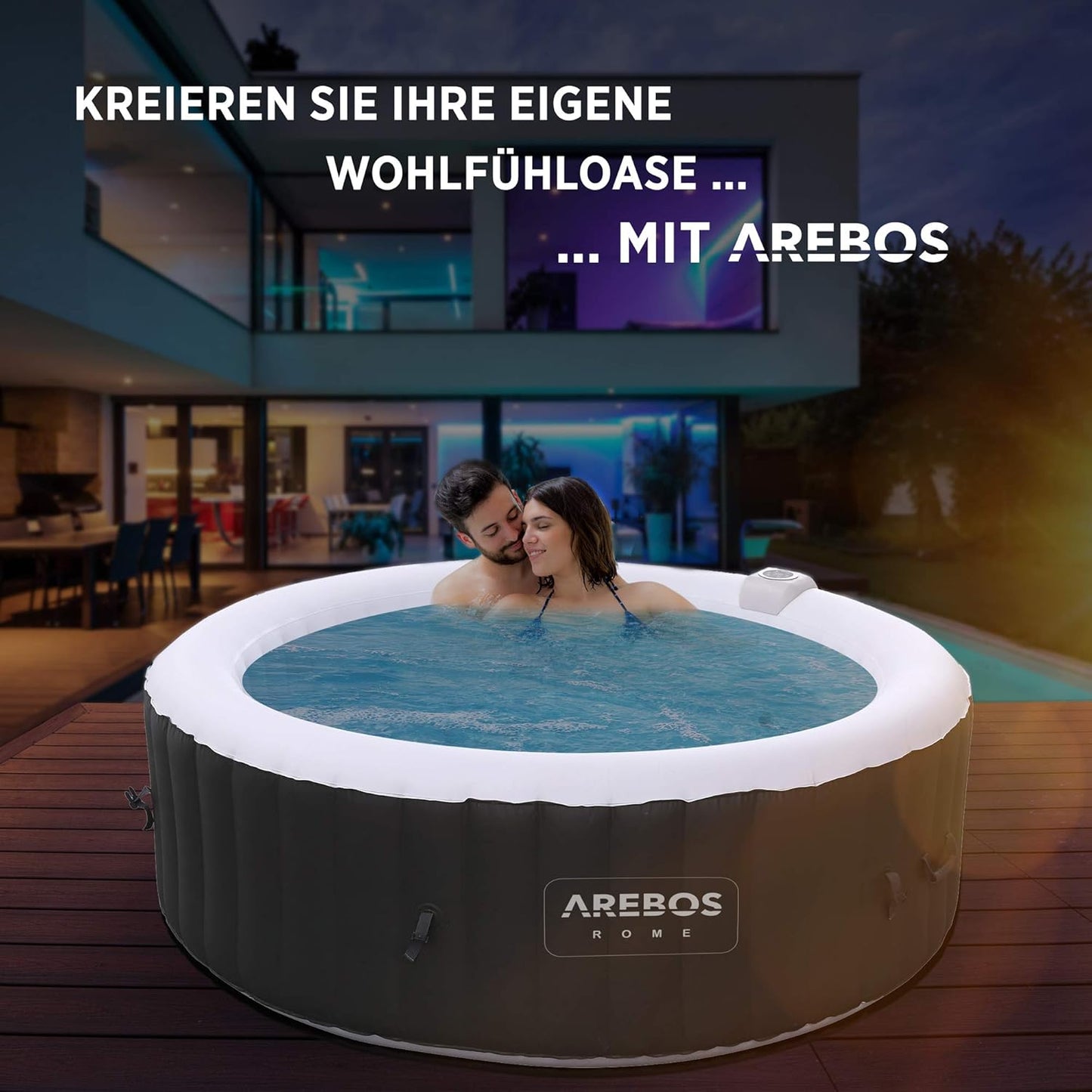 Whirlpool Nackenkissen-Set mit Getränkehalter