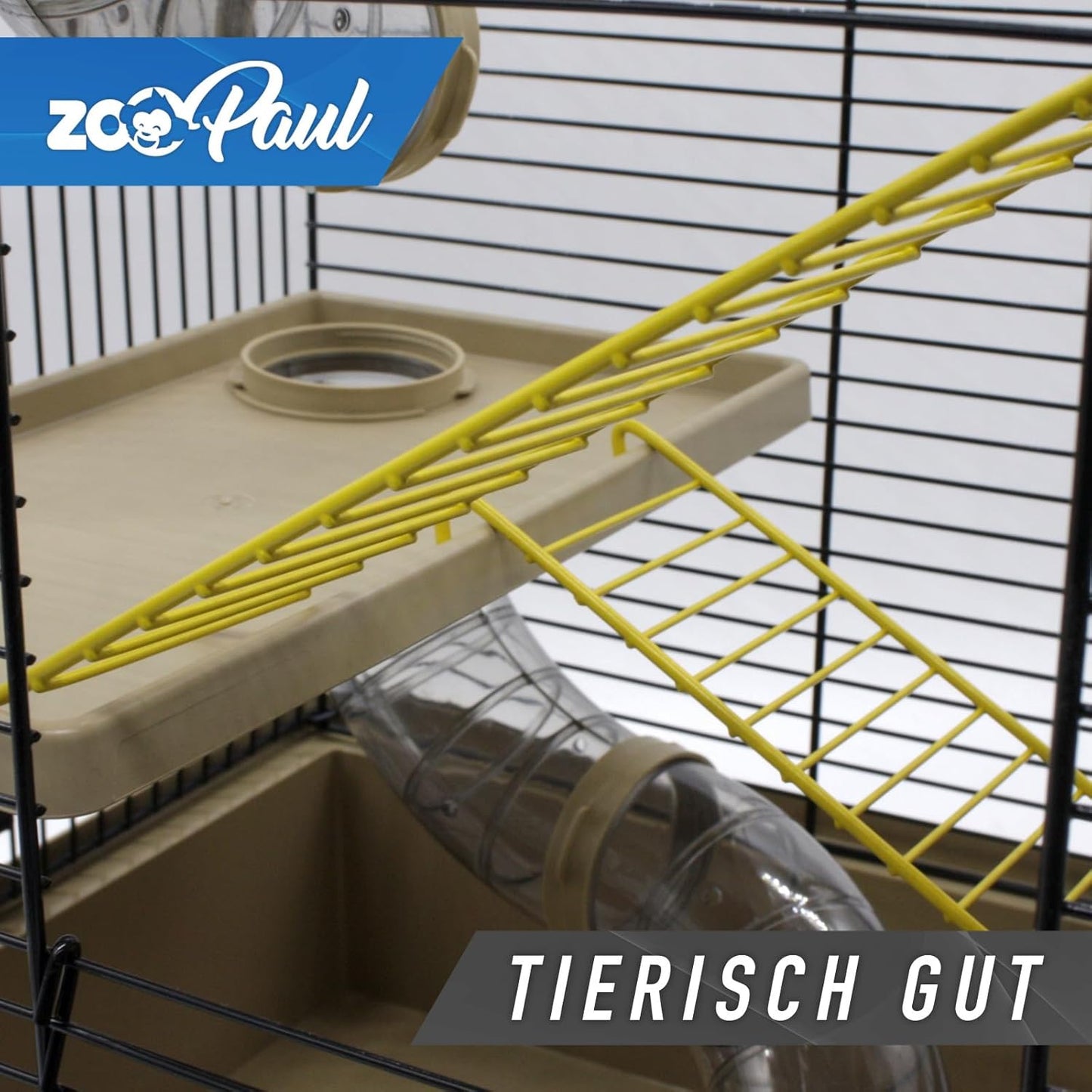 XXL Nagerkäfig mit Tunnelsystem & Zubehör, beige
