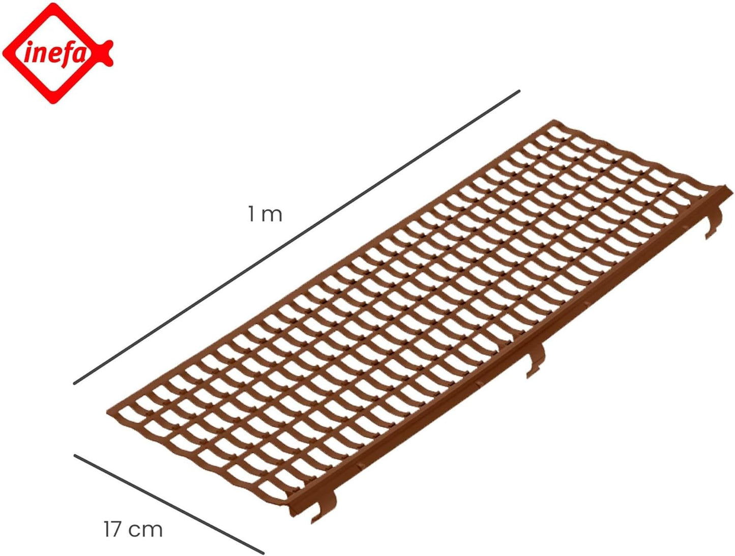 30-teiliges Laubschutz Dachrinnenabdeckung-Set, 100cm, 30 Stk, Braun